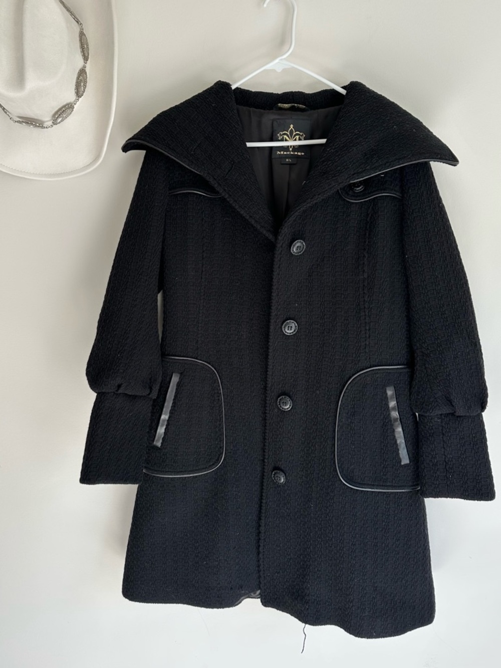 MACKAGE | Virgin Wool & Leather Trim Coat